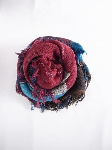 tamaki niime 玉木新雌 roots shawl wool × cotton middle リバーシブル