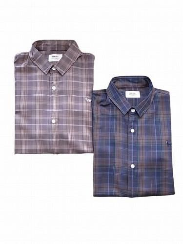 《30%OFF》 weac. パグちゃんシャツ CHECK unisex