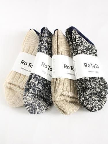 ROTOTO ローゲージスラブソックス unisex