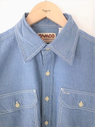 CAMCO シャンブレーワークシャツ BLUE mens