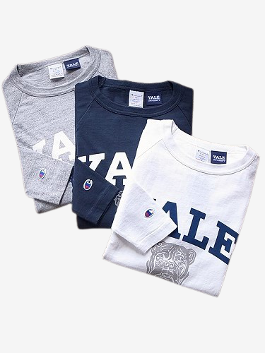 Champion ラグランロングスリーブTee T1011 【YALE】 mens