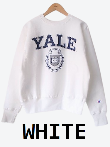 Champion (チャンピオン) リバースウィーブクルーネックスウェット YALE 正規通販-神戸セレクトショップTapir (タピア)