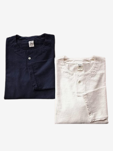 Jackman 長袖ヘンリーネックTee mens
