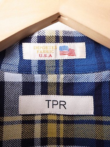 TPR オープンカラーチェックシャツ unisex