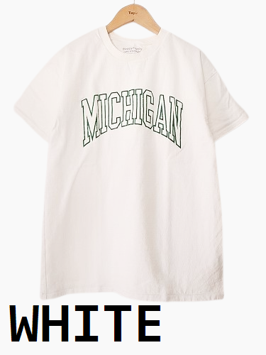 《50%OFF》 SLOPPY カレッジプリントTee 【MICHIGAN】 unisex