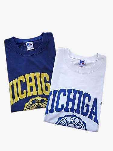 RUSSELL ATHLETIC カレッジプリントTシャツ 【MICHIGAN】 mens