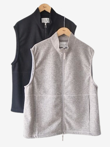 STILL BY HAND ジップアップベスト mens