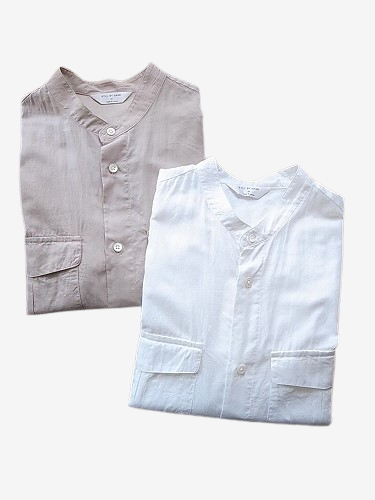 STILL BY HAND シルクバンドカラーシャツ mens