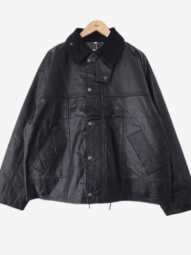 ブラックYoused LEATHER DRIVER JACKET レザージャケット