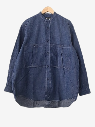 HAVERSACK バンドカラーデニムワークシャツ mens