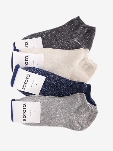 ROTOTO 和紙パイルソックス ショート unisex