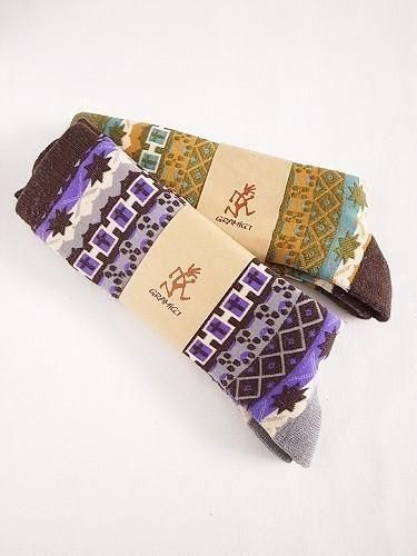 GRAMICCI ジャガードソックス mens
