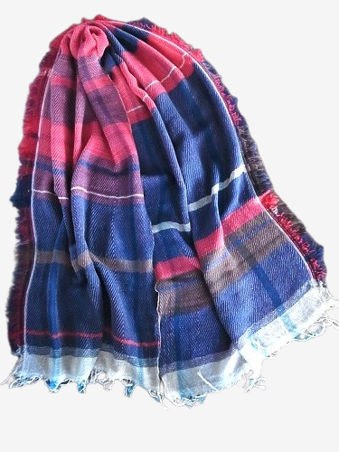 tamaki niime 玉木新雌 roots shawl wool × cotton middle リバーシブル