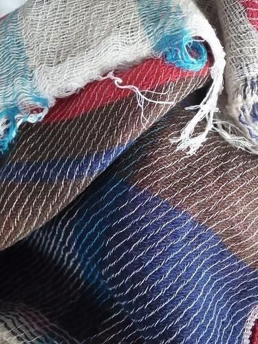 tamaki niime 玉木新雌 roots shawl wool × cotton middle リバーシブル