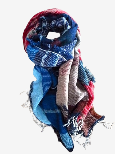 tamaki niime 玉木新雌 roots shawl wool × cotton middle リバーシブル