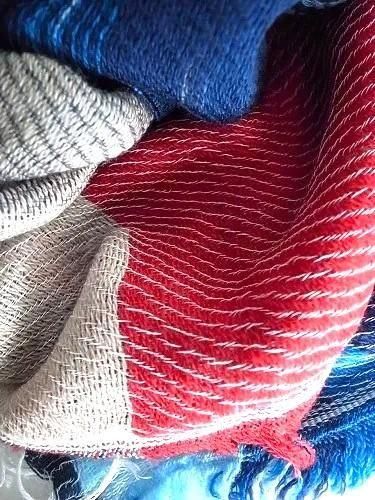 tamaki niime 玉木新雌 roots shawl wool × cotton middle リバーシブル