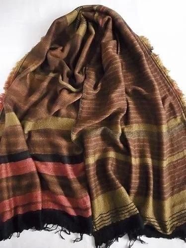 tamaki niime 玉木新雌 roots shawl wool × cotton middle リバーシブル