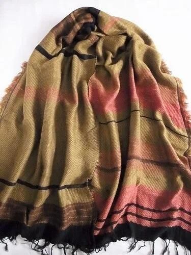 tamaki niime 玉木新雌 roots shawl wool × cotton middle リバーシブル