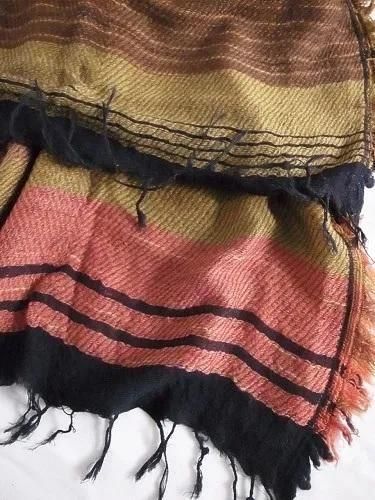 tamaki niime 玉木新雌 roots shawl wool × cotton middle リバーシブル