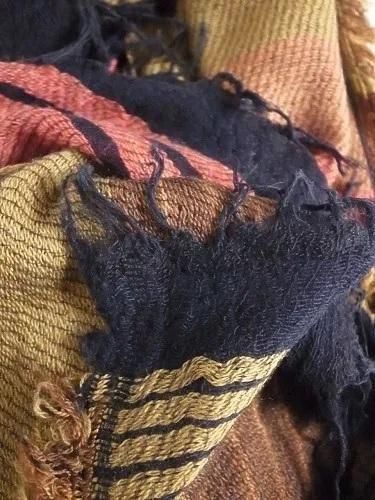 tamaki niime 玉木新雌 roots shawl wool × cotton middle リバーシブル