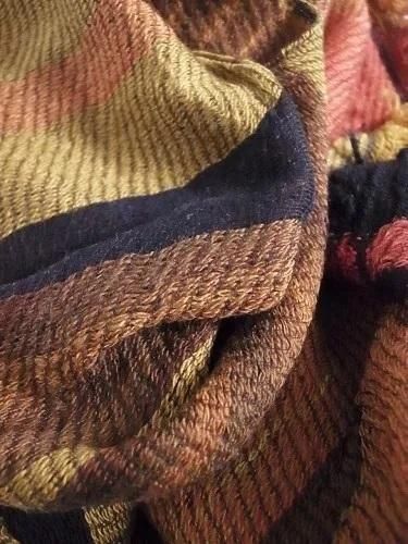 tamaki niime 玉木新雌 roots shawl wool × cotton middle リバーシブル