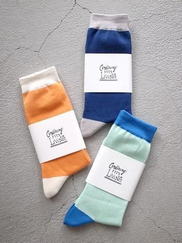 《30% OFF》 Ordinary fits LIVING バイカラーソックス mint unisex