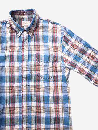 《60% OFF》 TPR ライトネル チェックB.Dシャツ unisex