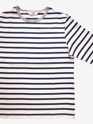 《SPECIAL PRICE》 TPR ボーダーカットソー ECRU × NAVY unisex