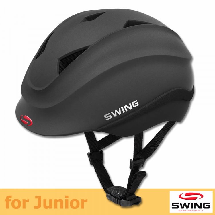 [ジュニア用] SWING 乗馬ヘルメット SB1 子供用（マットブラック）