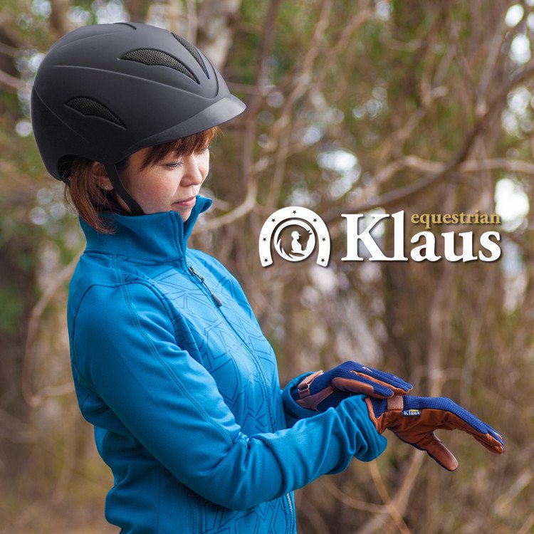 Klaus ヘルメット OLIVER（黒 マットブラック） - 乗馬用品プラス