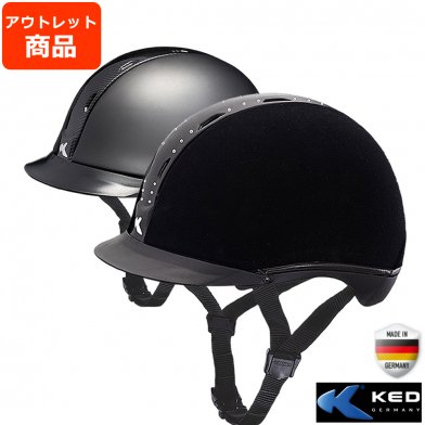 【アウトレット品】 KED 乗馬 ヘルメット TARA（カーボン / ベルベット）