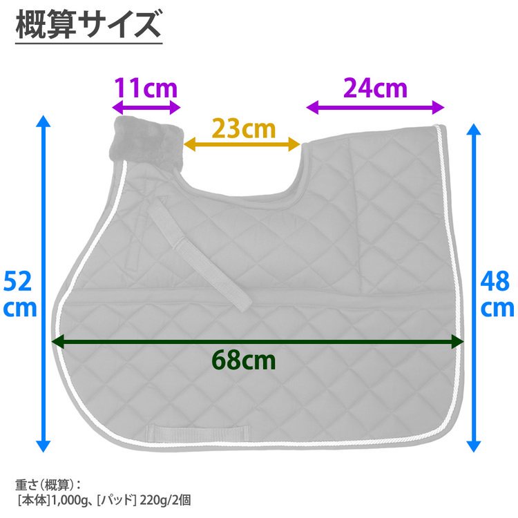 Klaus 穴あきゼッケン BAH80 クッションパッド付き - 乗馬用品プラス｜馬具・乗馬用品のネット通販