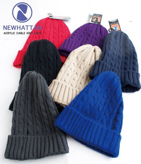 NEWHATTAN／ニューハッタン 3024 CABLE KNIT CAP ケーブル ニットキャップ