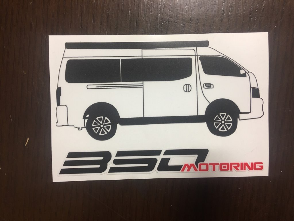 350　MOTORING　ステッカー（車+ロゴ）