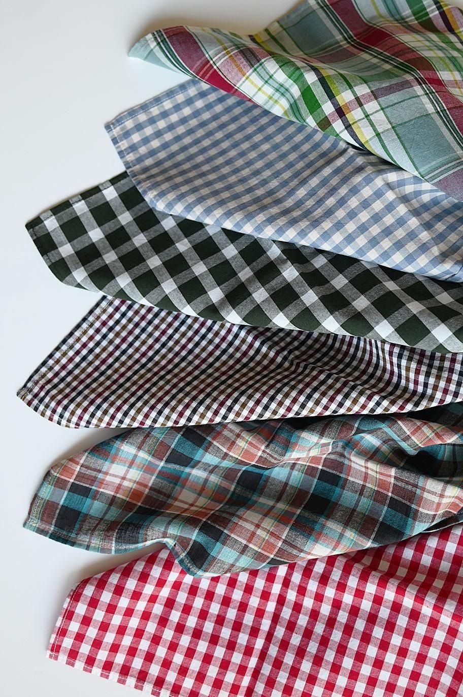 yantra madras CHECK ハンカチ 2枚set- TONE Online Shop