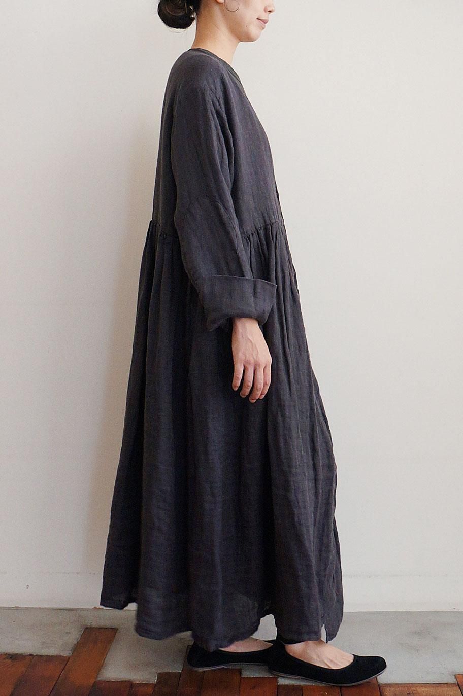 Vlas Blomme ダブルガーゼリネンワンピースコート Vlas Blomme Tone Online Shop