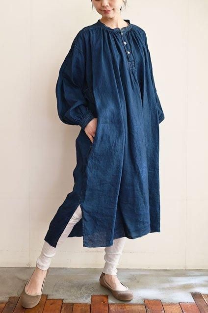 コットンリネンワッシャーワンピース/洗える(ワンピース