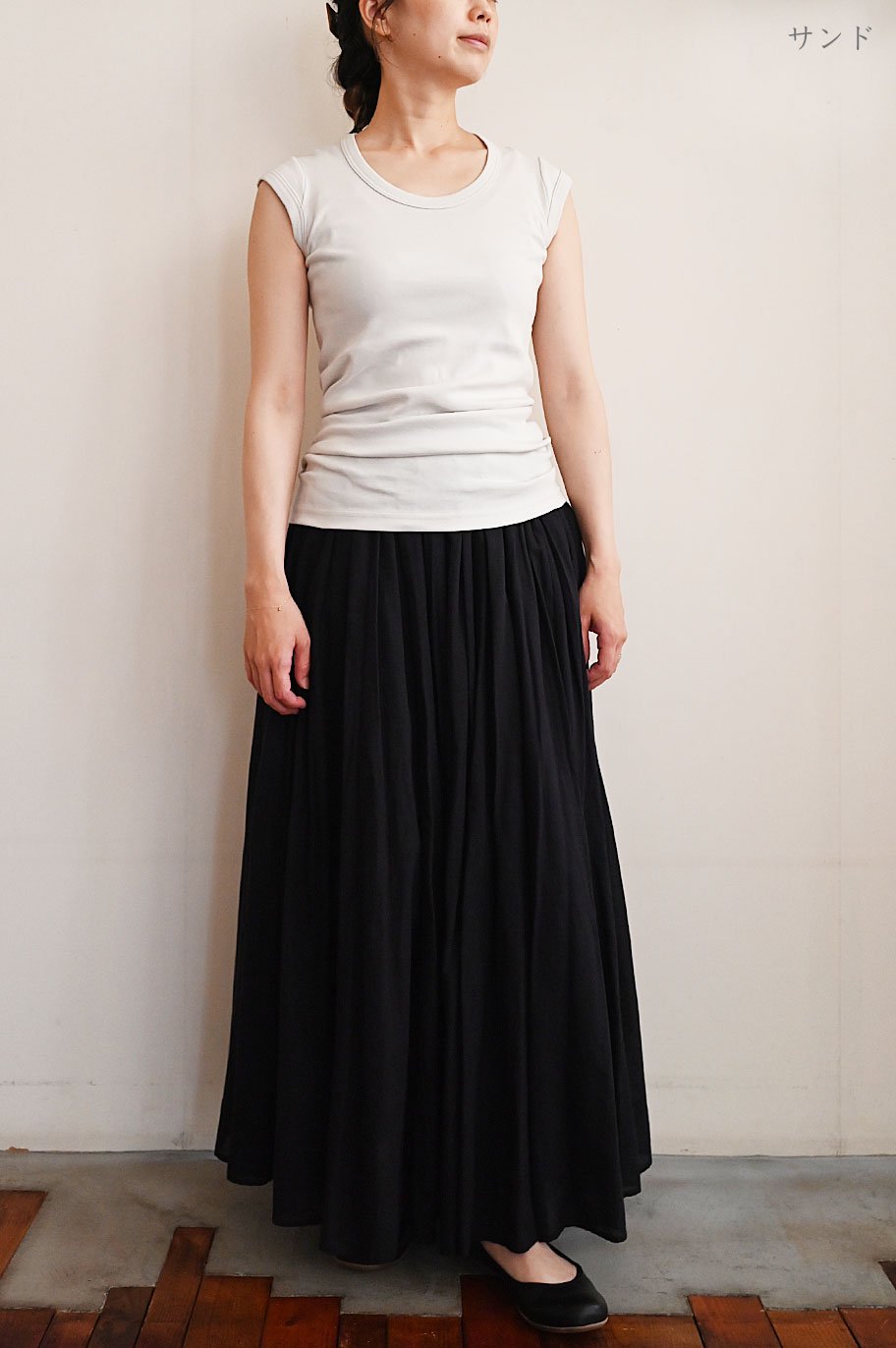 ATON DEL CELLO COTTON PINTUCK SKIRT 01 - ロングスカート