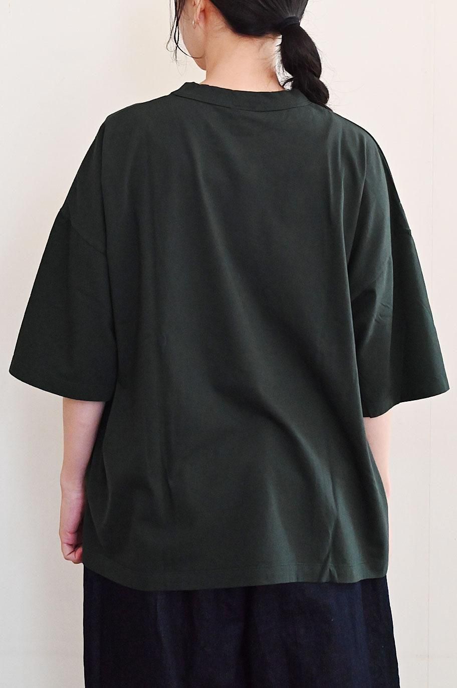 homspun グリーンの天竺BigTシャツ homspun ホームスパン 30/1天竺BIGTシャツ 6365