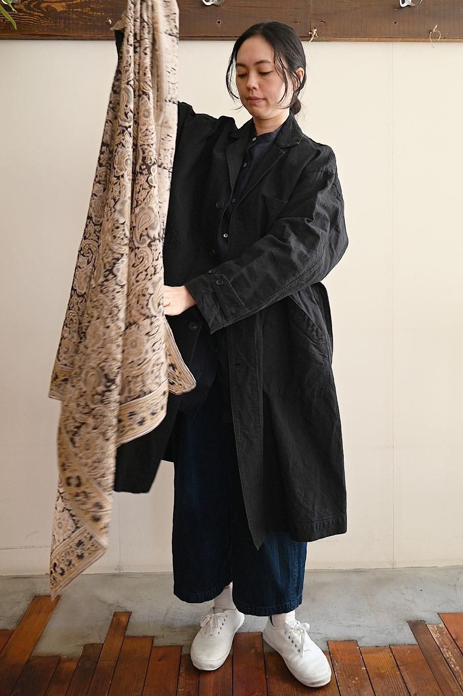 TONE×bunai botanical block printed ストール（hand rolling