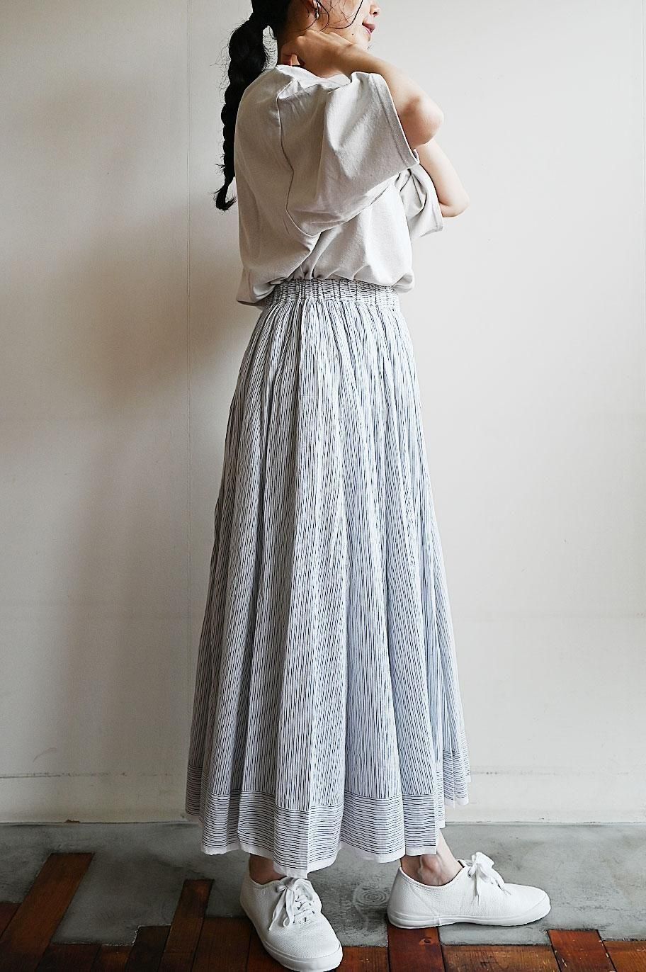 Boho ローコットン　アシメ　スカート　カディコットン　　最終値下げ コットンティアードロングスカート - WatoEy・Swell flowers