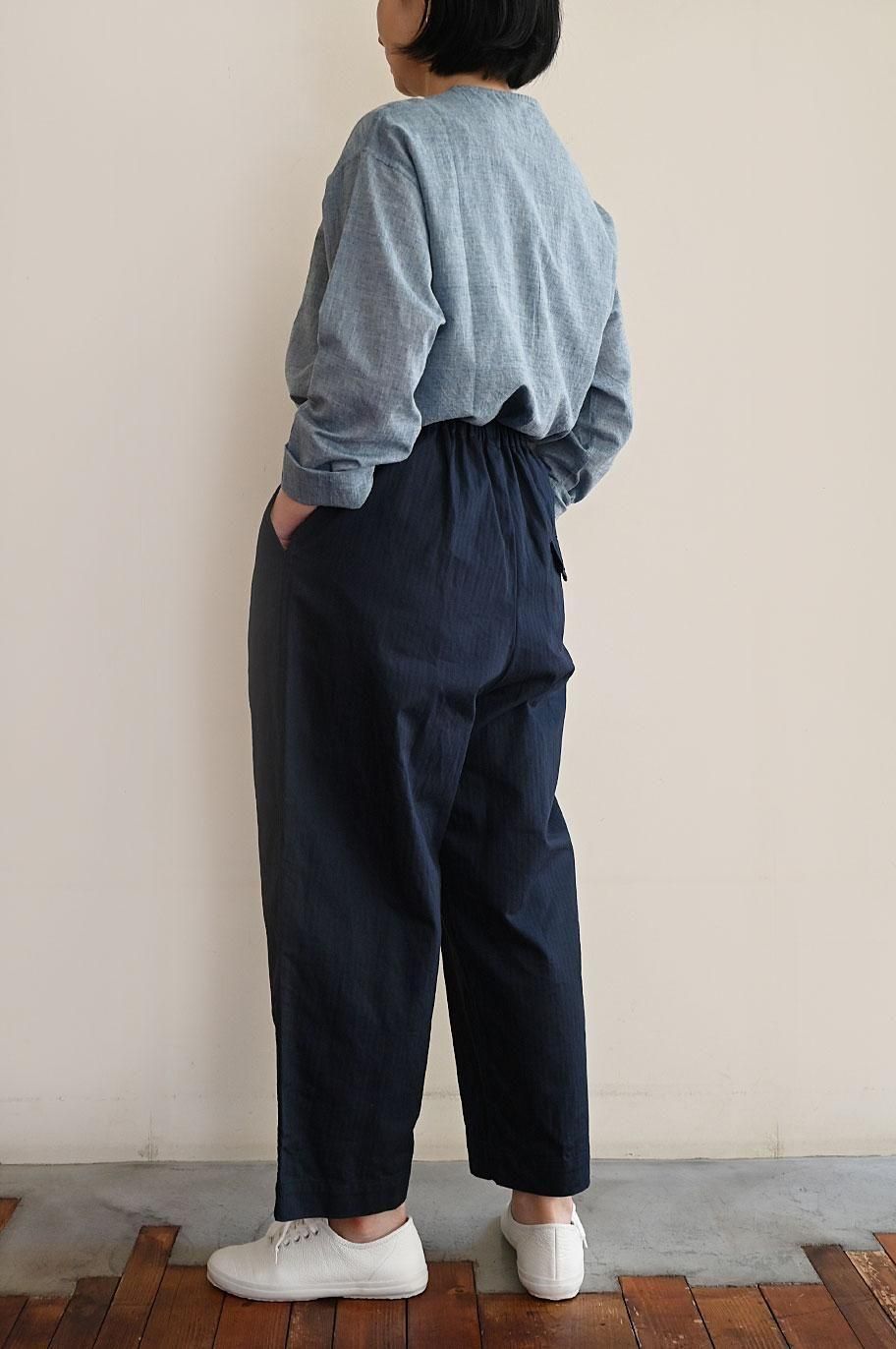 ゴーシュ バーズアイ デニムワイドパンツ