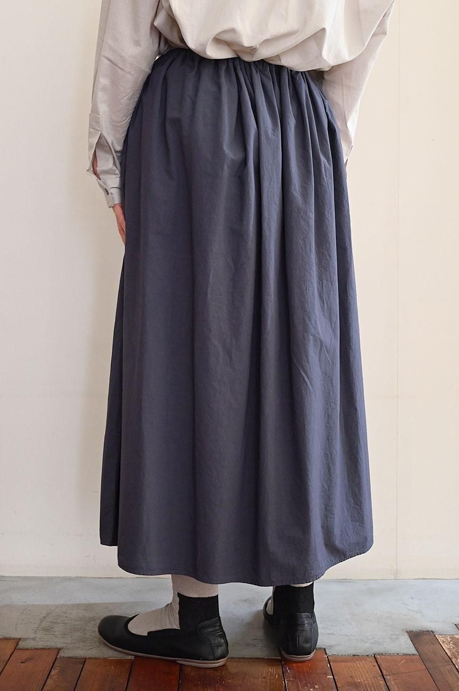 美品　ゴーシュ　〇100/1ローンロングスカート ゴーシュ][服][100/1ローン 切り替えギャザースカート][G241