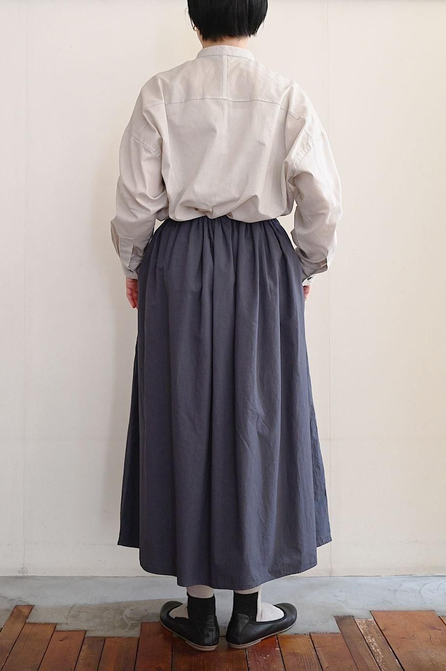 美品　ゴーシュ　〇100/1ローンロングスカート ゴーシュ][服][100/1ローン 切り替えギャザースカート][G241
