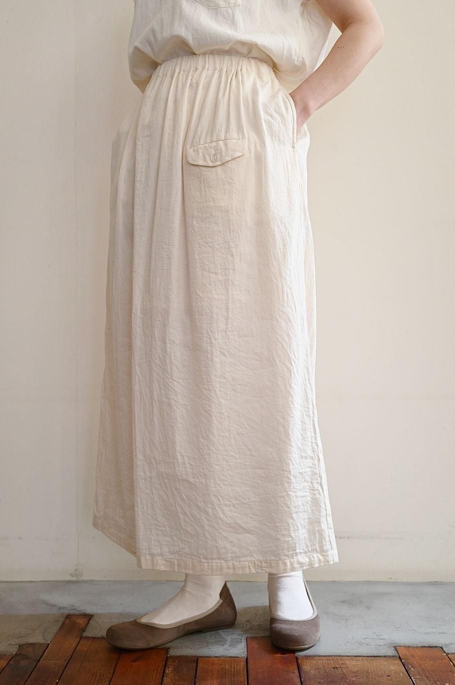 25SS】ゴーシュ ライトコットンサテンストレートスカート