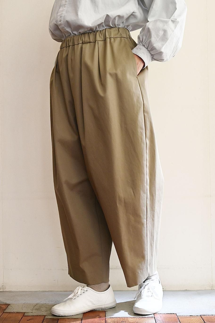 JULYNINE / オーガニックコットン チノパン/べージュ/L SP オーガニックコットンチノクロス スラックス- SPエシュペー- TONE