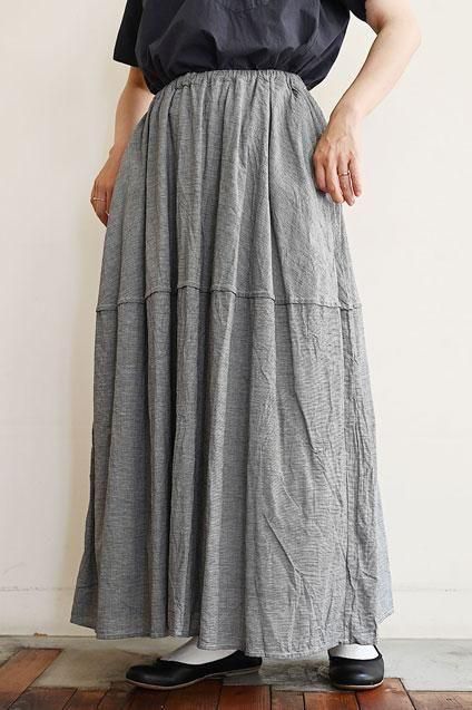 ゴーシュ　コットンリネンスカート ゴーシュ コットンリネンポプリン ギャザースカート - SUSCON +