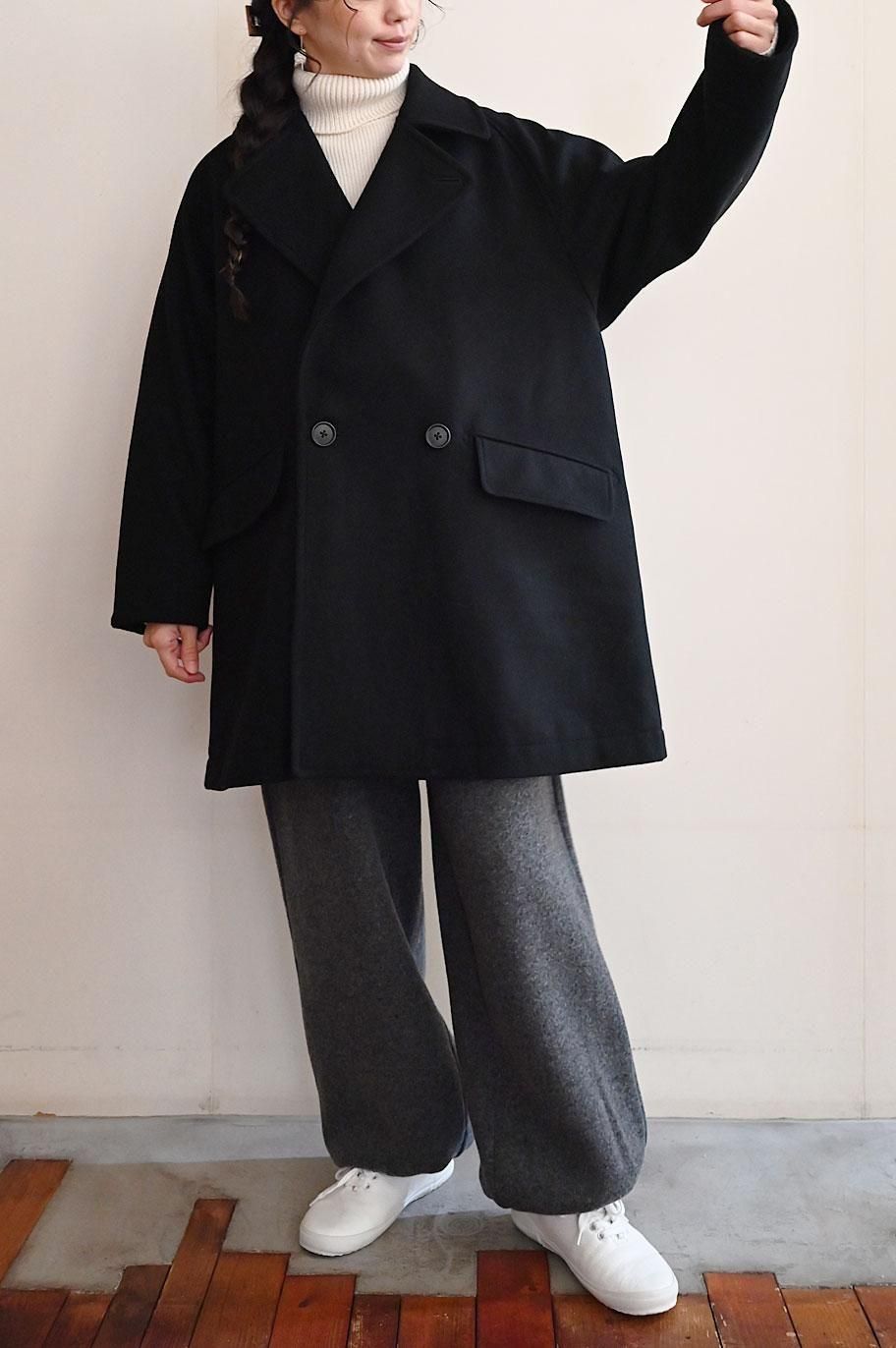 LOLOLIKE ラムメルトン Aラインラグランハーフコート -LOLO ロロ