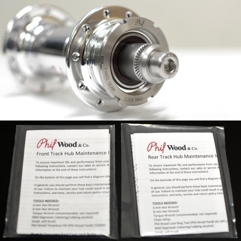 Phil Wood Track Hub LOW FLANGE 20H Silver