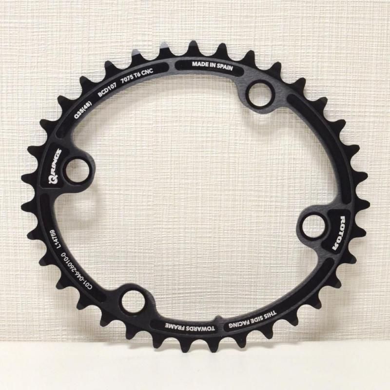 ROTER楕円 Qリング　クランクセット ROTOR Q RINGS SPIDER MOUNT OVAL CHAINRINGS AERO 2X